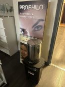 *Assorted Clip Frames, Advertisement Stands, and Two Wastebins