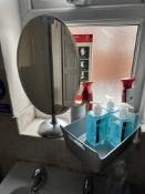 *Oval Bevelled Edge Mirror, Hand Gel, etc.