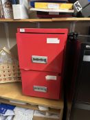 *Red Two Drawer Filing Cabinet