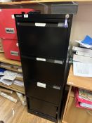 *Bisley Black Four Drawer Foolscap Filing Cabinet