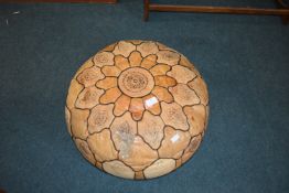 Eastern Style Leather Pouffe