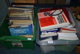 Two Boxes of Books Including Aircraft and Military