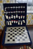 Decorative Case Carved Chess Set