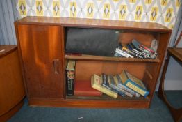 1970’s Teak Glazed Bookcase and Contents