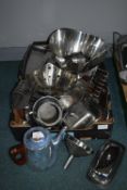 Vintage Stainless Steel Serving Dishes, Toast Racks, etc.