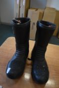 Pair of RK Sport Leather Motorcycle Boots Size: 7