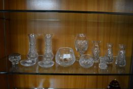 Cut Glass Lead Crystal Vases and Dishes