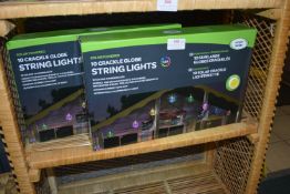 *Two Solar Powered Crackle Globe String Lights