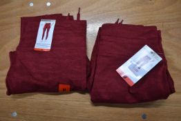 *Mondetta Red Brushed Jacquard Leggings 2pk Size: M