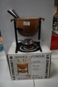 Le Creuset Fondue Set with Original Packaging
