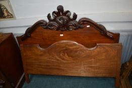 Victorian Carved Mahogany Single Bed Frame