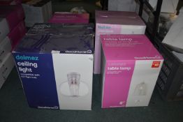 *Four Assorted GoodHome Table Lamps and Pendant Lights