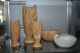 Five Sylvac Vases and Pots