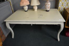 *Cream Painted Table on Cabriole Legs