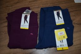*Mondetta High Waisted Jacquard Leggings Size: S 1x Navy, 1x Purple