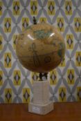 Cram’s Imperial World Globe on Marble Plinth