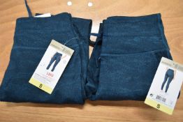 *Mondetta Blue Brushed Jacquard Leggings 2pk Size: S