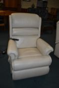 Sherbourne Cream Leather Electric Recliner