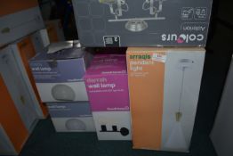 *Six Assorted Wall Lights and Pendant Lights