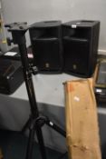 Pair of Yamaha Stage Pas 300 PA Speakers and Stand