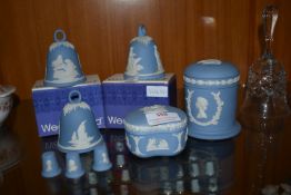 Wedgwood Blue & White Jasper Ware Trinkets and Bow