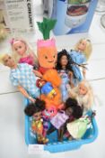 Basket of Dolls Including Barbie