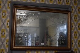 Etched Glass Mirror