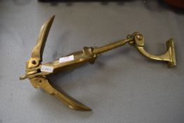 Brass Wall Mounted Boat Anchor Decoration