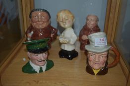 Character Jugs in the Form of Monks etc.