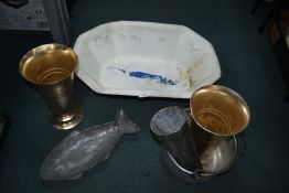 Vintage Baby Bath plus Flower Holders etc.