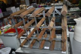 Wood & Metal Wine Rack