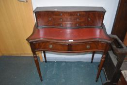 Victorian Reproduction Writing Desk with Tooled Le