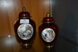Two Carlton Ware Lidded Pots