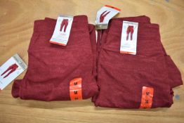 *Mondetta Red Brushed Jacquard Leggings 2pk Size: M