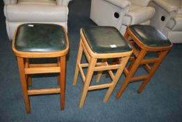 Three Retro High Stools