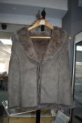 BHS Synthetic Suede Fur Waistcoat Size: 12