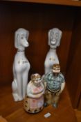 Two Pomanders and Two Dog Spirit Decanters