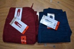 *Mondetta Brushed Jacquard Leggings 2pk Size: M 1x blue, 1x red