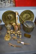 Assorted Brassware, Candlesticks, etc.