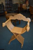 Carved Folding Chair