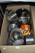 Box of Kitchenware, Cookware, etc.