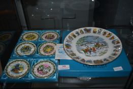 Coalport Wall Plate and Miniature Christmas Plates