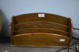 Vintage Oak Letter Rack