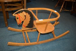 Child's Wooden Rocking Horse