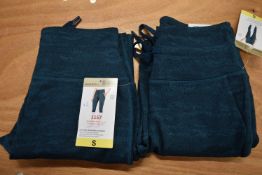 *Mondetta Blue Brushed Jacquard Leggings 2pk Size: S