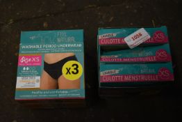 *2x Washable Period Underwear 3pk Size: XS