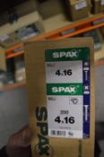 *5x Box of 200 Spax 4x16 Z2 Screws
