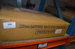 *~40 Sapphire White Shelf Brackets 320mm