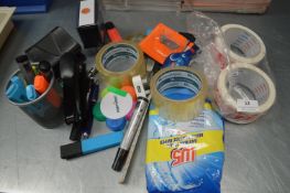*Office Supplies Including Hole Punch, Stapler, Highlights, Markes, Tape, etc.