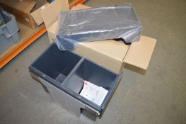 *Tandem Aluminium Grey Pull Out Recycling BIn